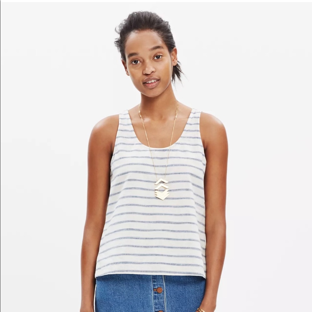 Madewell Sundown Tank Top in Ikat Stripe size Small EUC